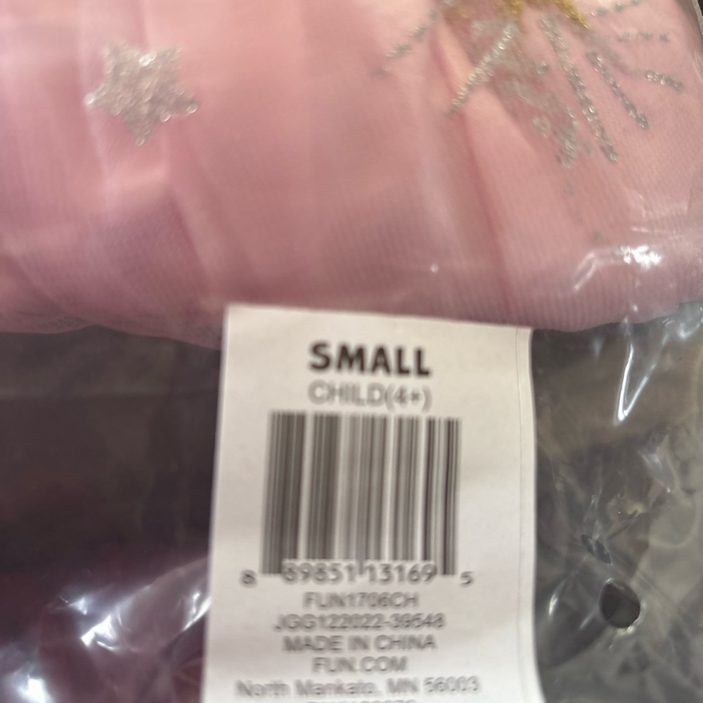 Wizard of Oz Glinda Girls Costume Size Child Small, 2 Pc Pink Dress & - Picture 3 of 3